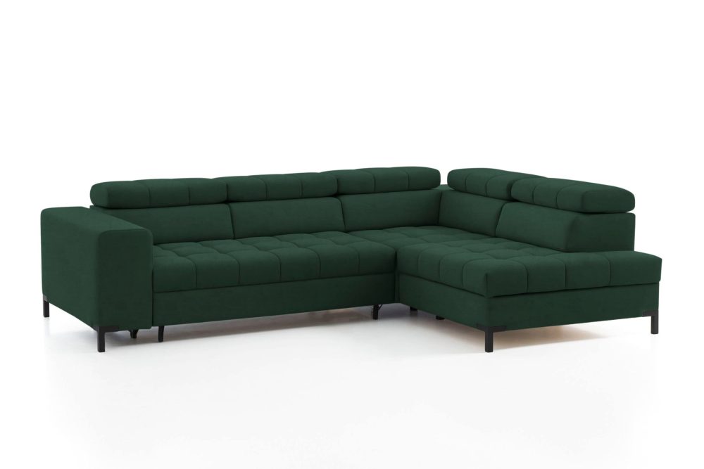 exxpo - sofa fashion Ecksofa, Steppung im Sitzbereich, Wahlweise mit Bettfunktion und Bettkasten, inklusive 5 verstellbaren Kopfstützen
