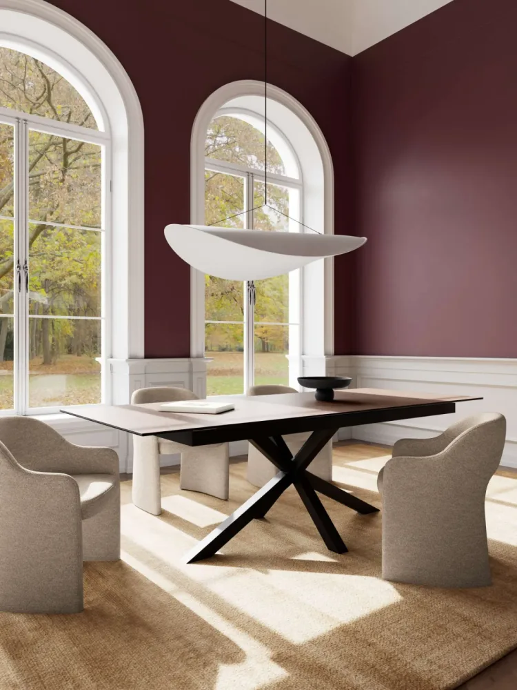 mutoni - Esstisch Triple-X Keramik rostbraun 200-240x100, One Size