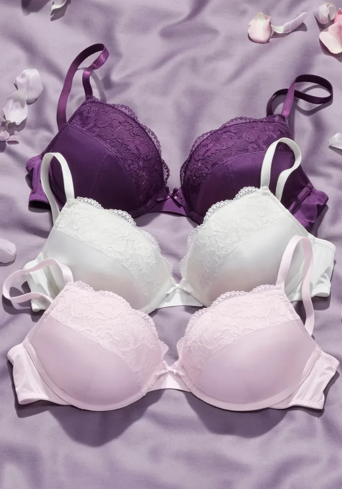 petite fleur Push-up-BH Packung, 3 Stück, mit Bügel & herausnehmbaren Kissen