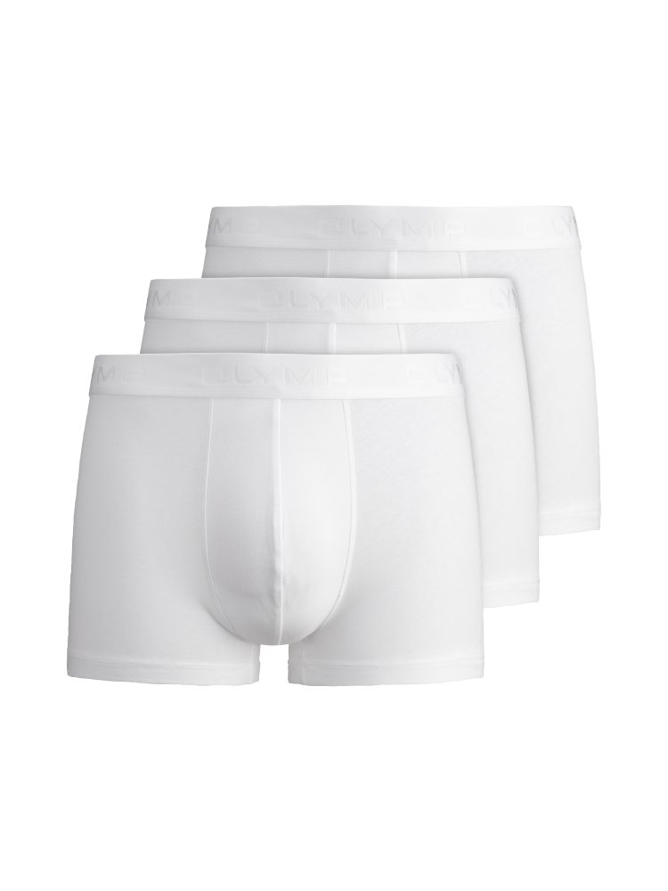 OLYMP Boxershorts, (Packung, 3 St., 3er), mit Ton-in-Ton Markenlogo