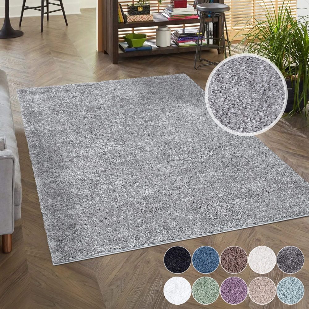 Carpet City Hochflor-Teppich »City Shaggy«, rechteckig, 30 mm Höhe, Teppich Einfarbig Uni, besonders flauschig-weich, ideal für Wohnzimmer & Schlafzimmer