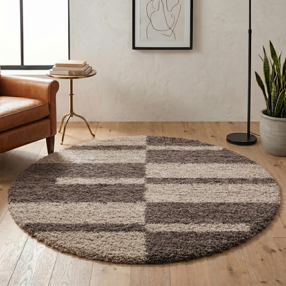 Ayyildiz Teppiche Hochflor-Teppich »Gala Shaggy 2505«, rund, Wohnzimmer