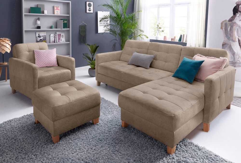 exxpo - sofa fashion Ecksofa, wahlweise mit Bettfunktion