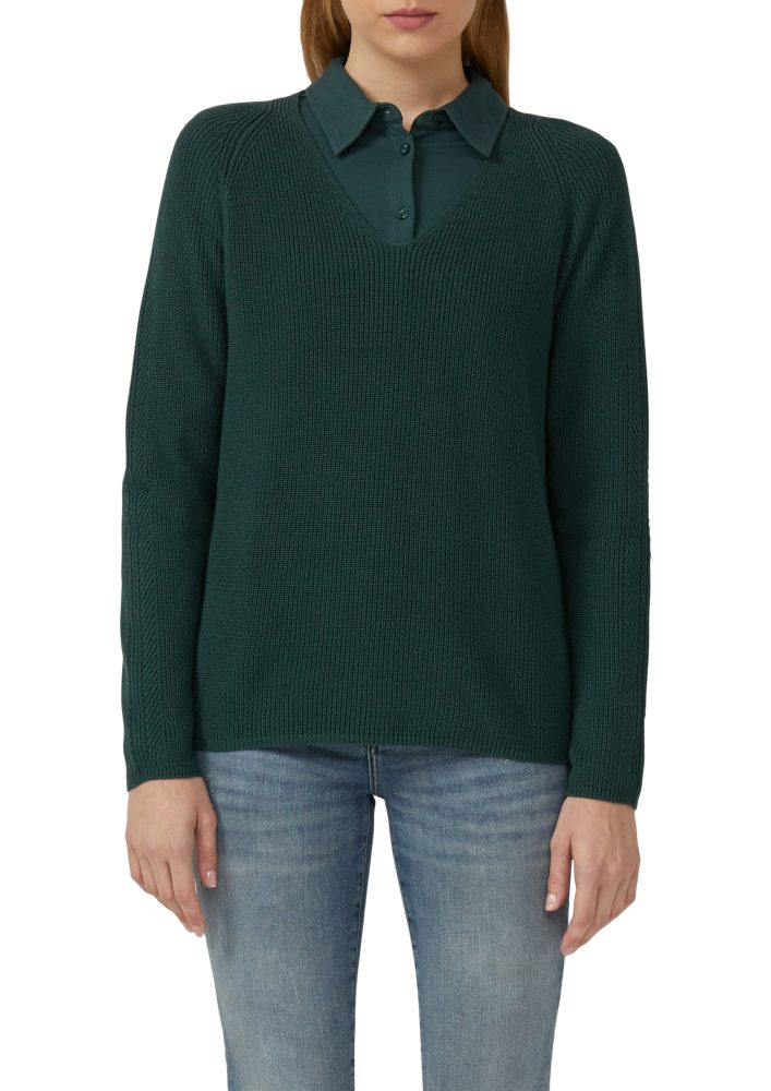 s.Oliver Strickpullover mit V-Ausschnitt