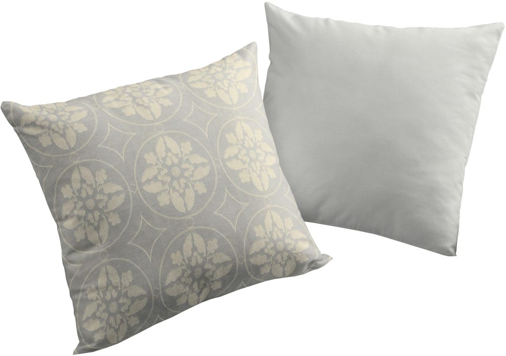 Adam Elements - ADAM - Kissenbezug Romantic Puligny Light 50 cm x 50 cm, Hellgrau