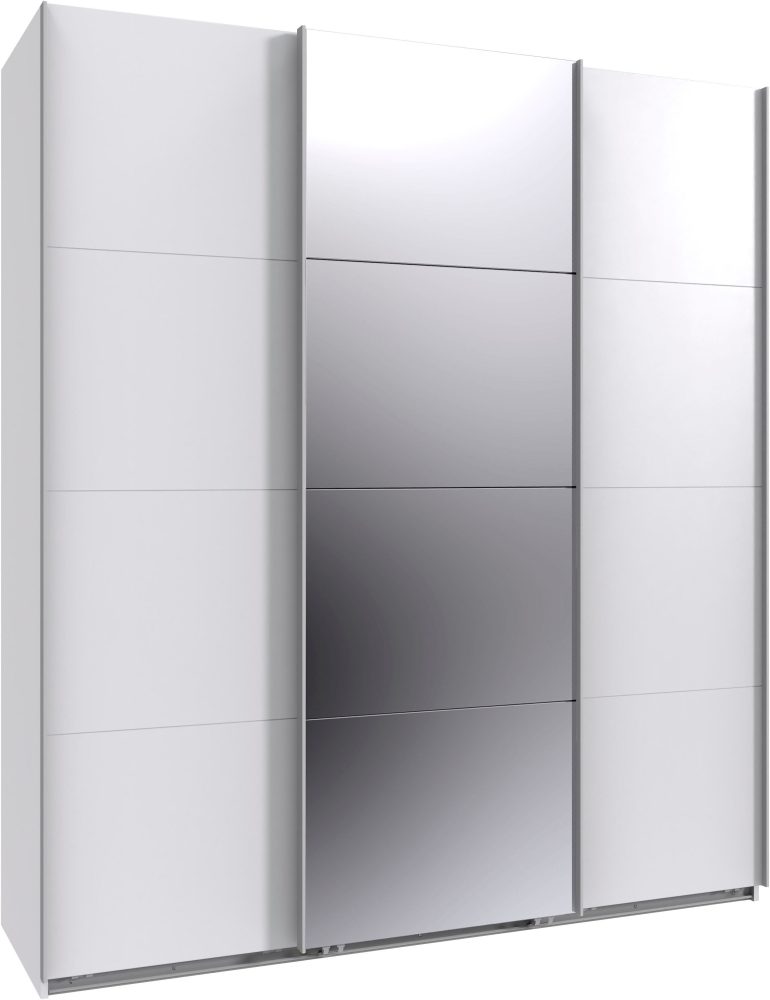 Wimex Kleiderschrank »Mugano, Made in Germany, Lieferung bis in Deine Etage und Stellort«, (wähle Deine Ausstattung: Basic oder Premium!), 3 Schwebetüren, grosse Grössen, mit oder ohne Spiegel, Metallgriffe