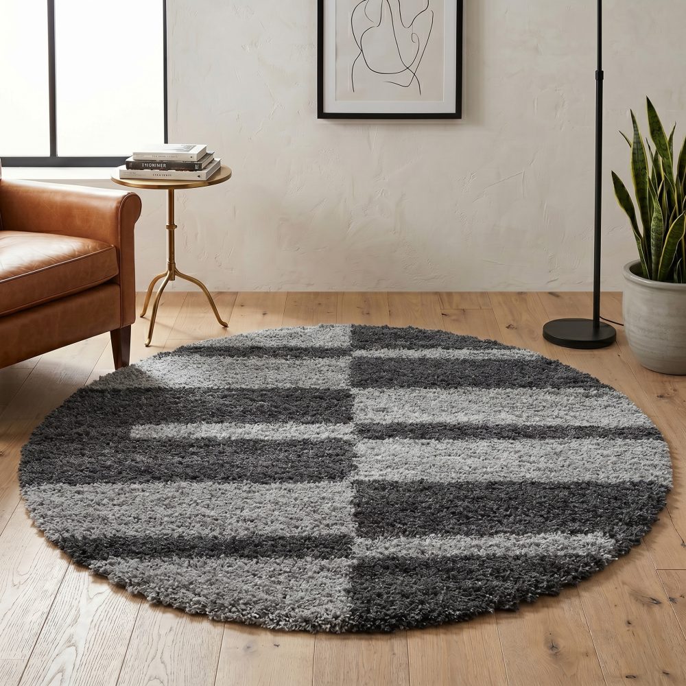 Ayyildiz Teppiche Hochflor-Teppich »Gala Shaggy 2505«, rund, Wohnzimmer