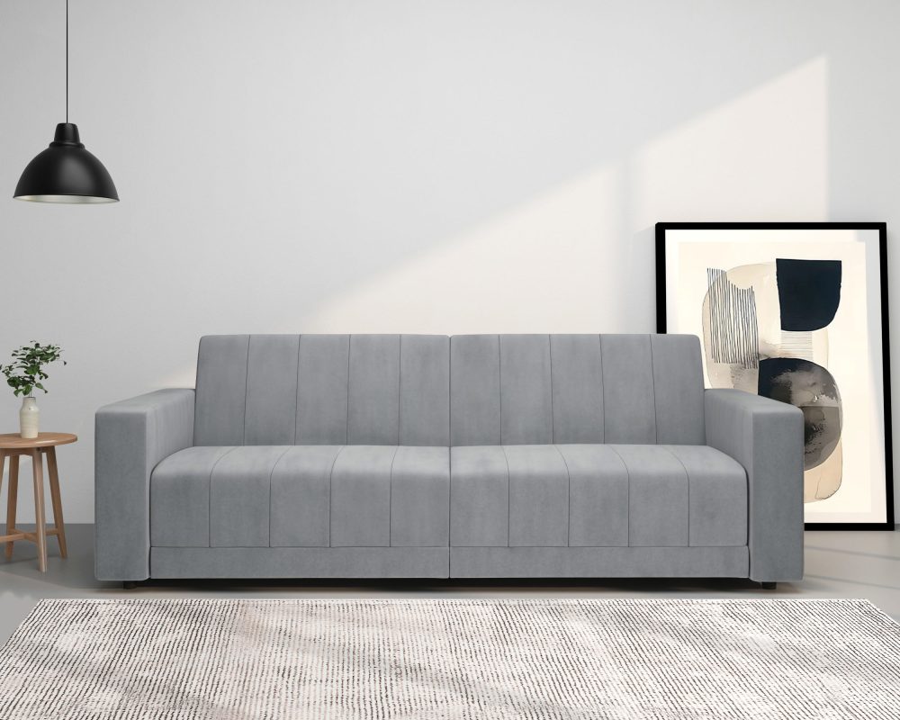 Dorel Home 3-Sitzer »Allie II Schlafsofa 225 cm«, Bett-Funktion (108/190cm), Rückenlehne 2-teilig, mit Steppung