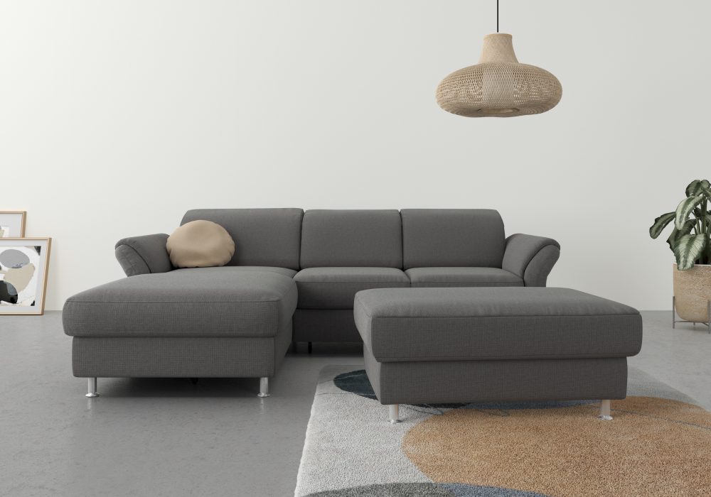 sit&more Ecksofa, wahlweise mit Bettfunktion, Bettkasten und Kopf- und Armteilverstellung