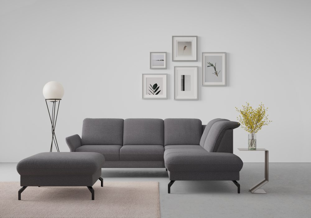 sit&more Ecksofa »Fashion«, wahlweise mit Kopfteilverstellung und Vorziehsitz, motorisch