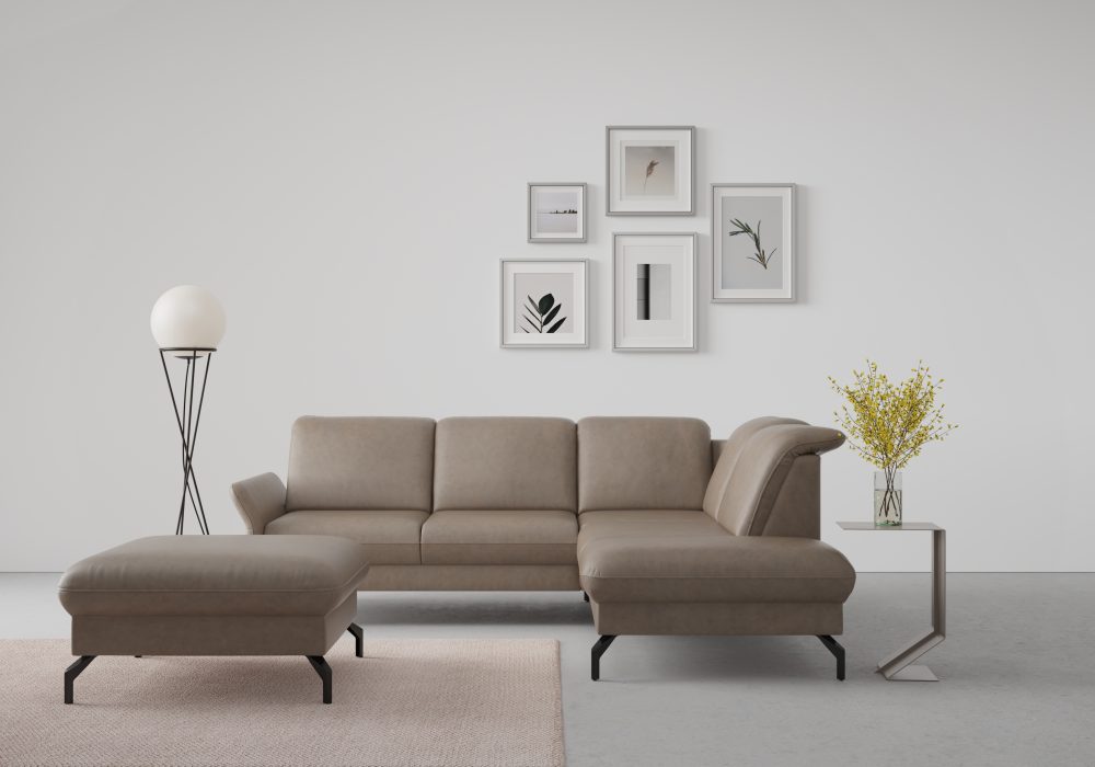 sit&more Ecksofa »Fashion«, wahlweise mit Kopfteilverstellung und Vorziehsitz, motorisch