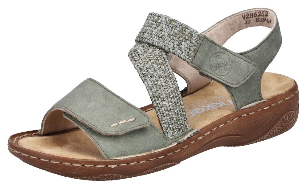 Rieker Damen Hohe Sandalette Grün