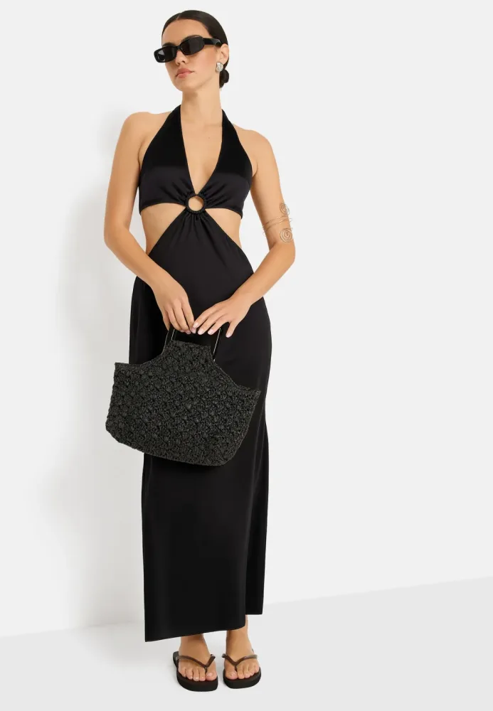 LSCN by LASCANA Neckholderkleid mit Cut-outs, Maxikleid