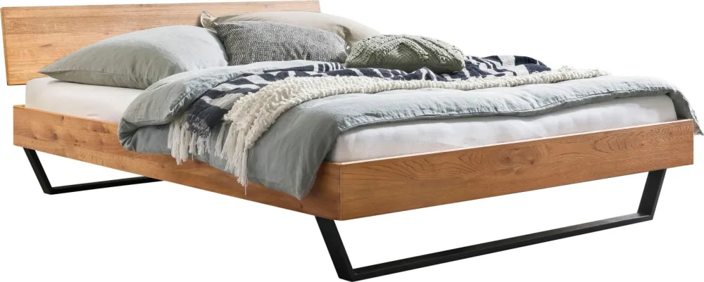 Hasena Bett Flavia Braun Holz 140 x 200 cm - Farbe: Wildeiche - Bett