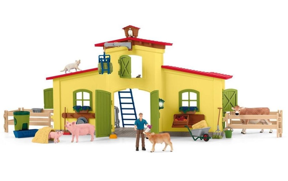 schleich® Großer Stall mit Tieren und Zubehör 42605