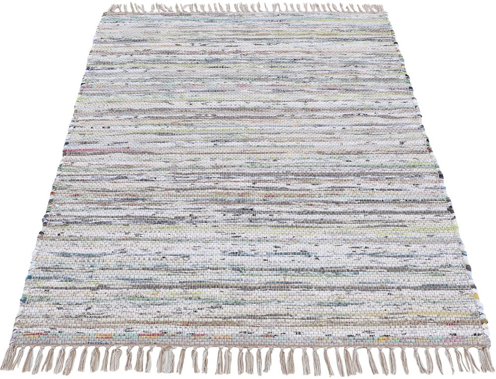 carpetfine Teppich »Kelim Chindi«, rechteckig, 6 mm Höhe, Flachgewebe Wendeteppich mit Fransen, Wohnzimmer
