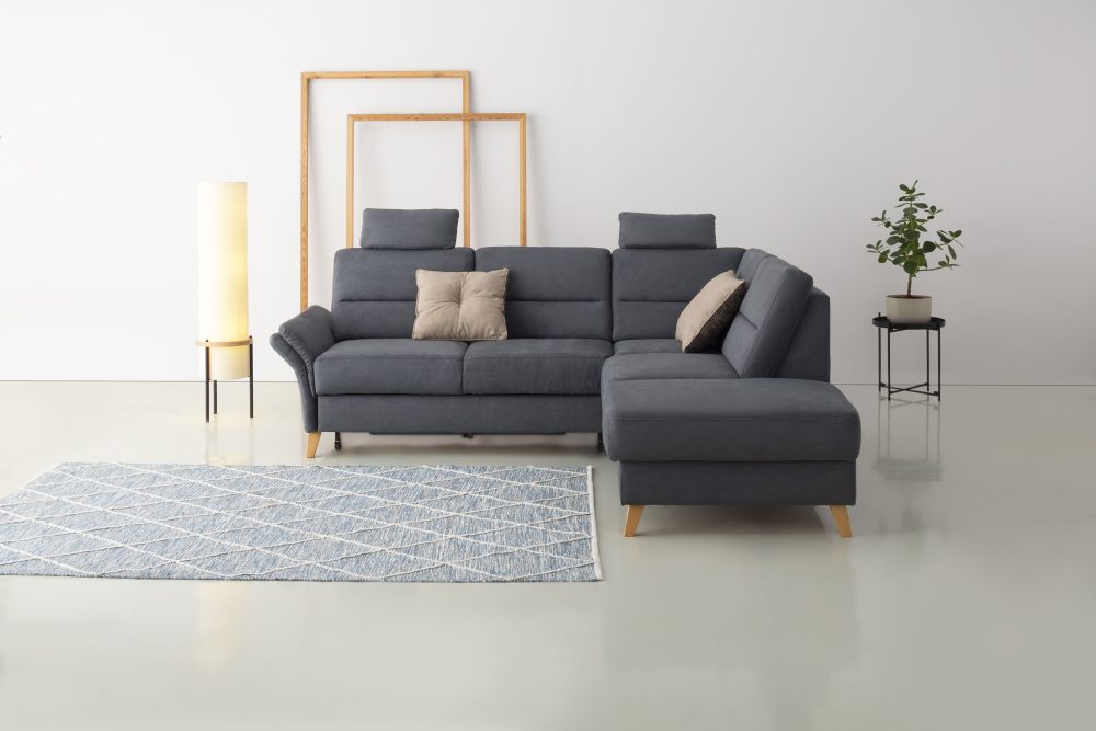 Home affaire Ecksofa »Westerland«, Federkern-Polsterung, wahlweise mit Bettfunktion, Bettkasten