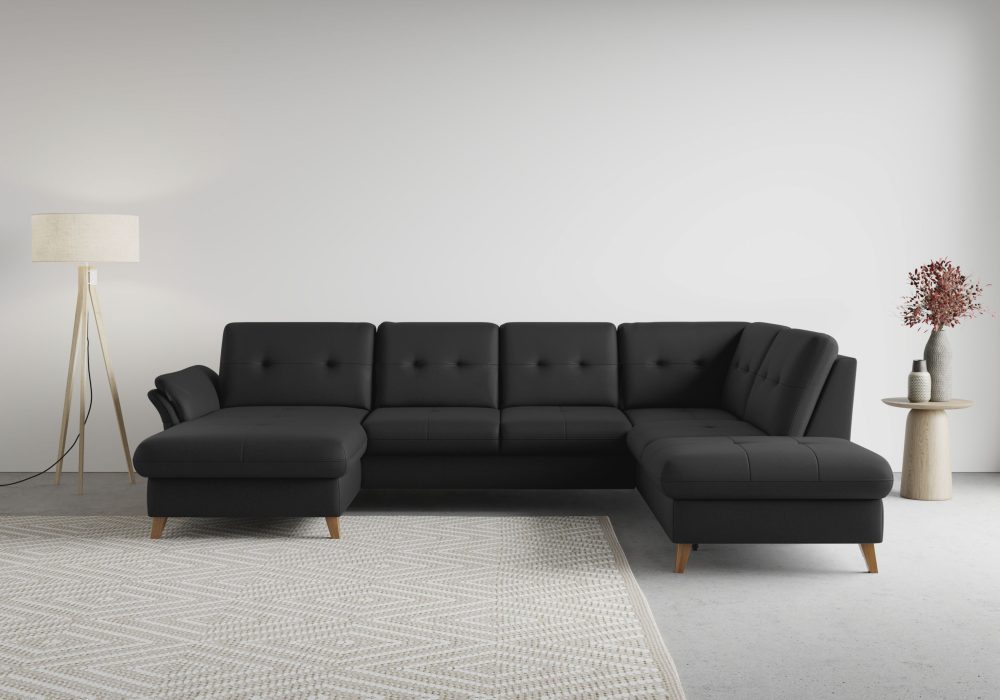 sit&more Wohnlandschaft »Göteborg«, inklusive Sitztiefenverstellung und Federkern, wahlweise mit Bettfunktion und Bettkasten