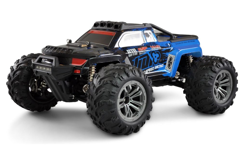 Amewi Daphoenodon Blau Brushed 1:12 RC Modellauto Elektro Monstertruck Allradantrieb (4WD) RtR 2,4 GHz Inkl. Akku und
