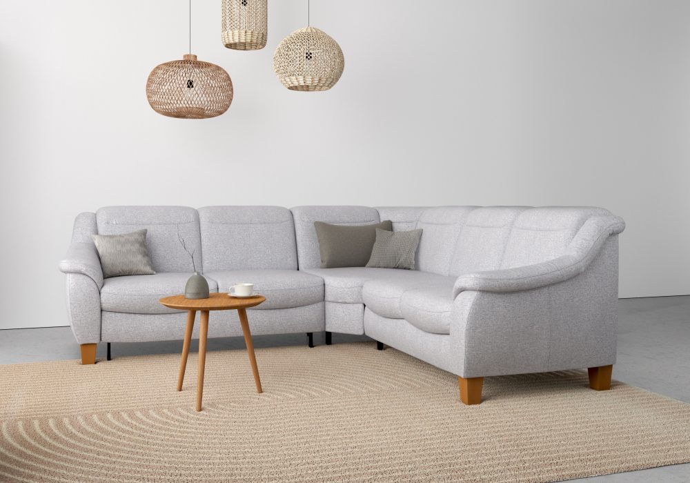 Home affaire Ecksofa »Caldera«, Federkern, wahlweise mit Kopfteilverstellung, Bettfunktion und Bettkasten, auch in Easy Care-Bezug für einfachts Reinigen mit Wasser