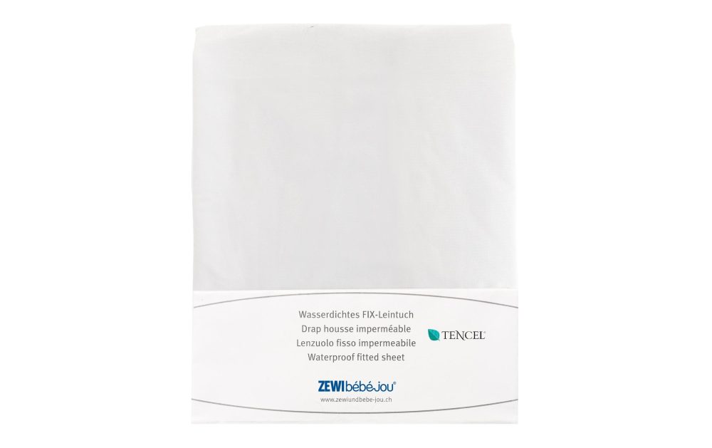 ZEWI FIX-Leintuch 60x120 cm wasserdicht weiss
