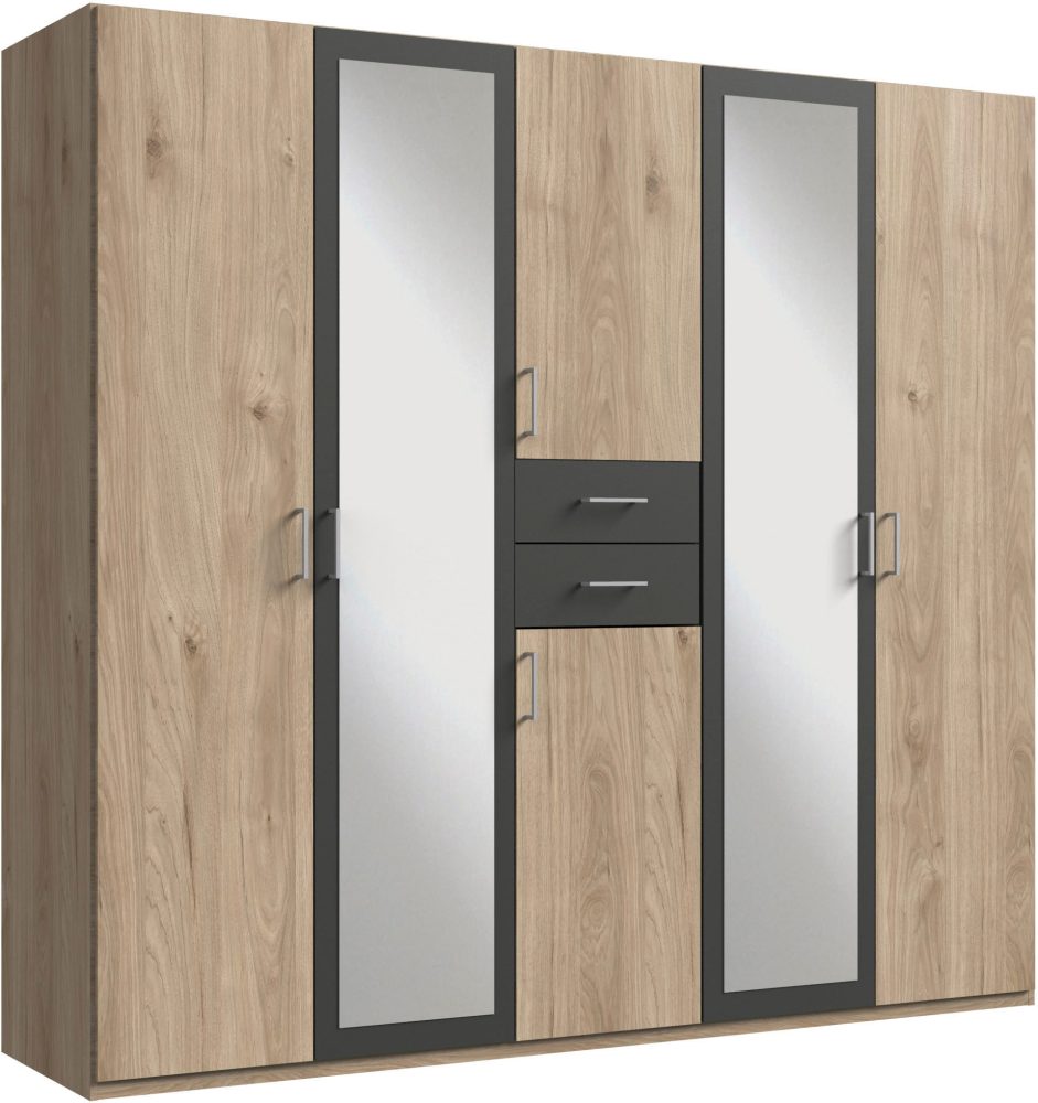 Wimex Kleiderschrank »Diver Drehtürenschrank mit Spiegel, 180, 225 o. 270cm breit«, Bestseller Schlafzimmerschrank wahlweise 3 Innenausstattungen