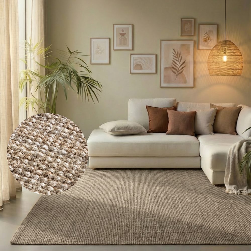 HANSE Home Teppich »Jaipur«, rechteckig, Jute, Natur, Wohnzimmer, Esszimmer, Schlafzimmer, Flur, Modern, Boho