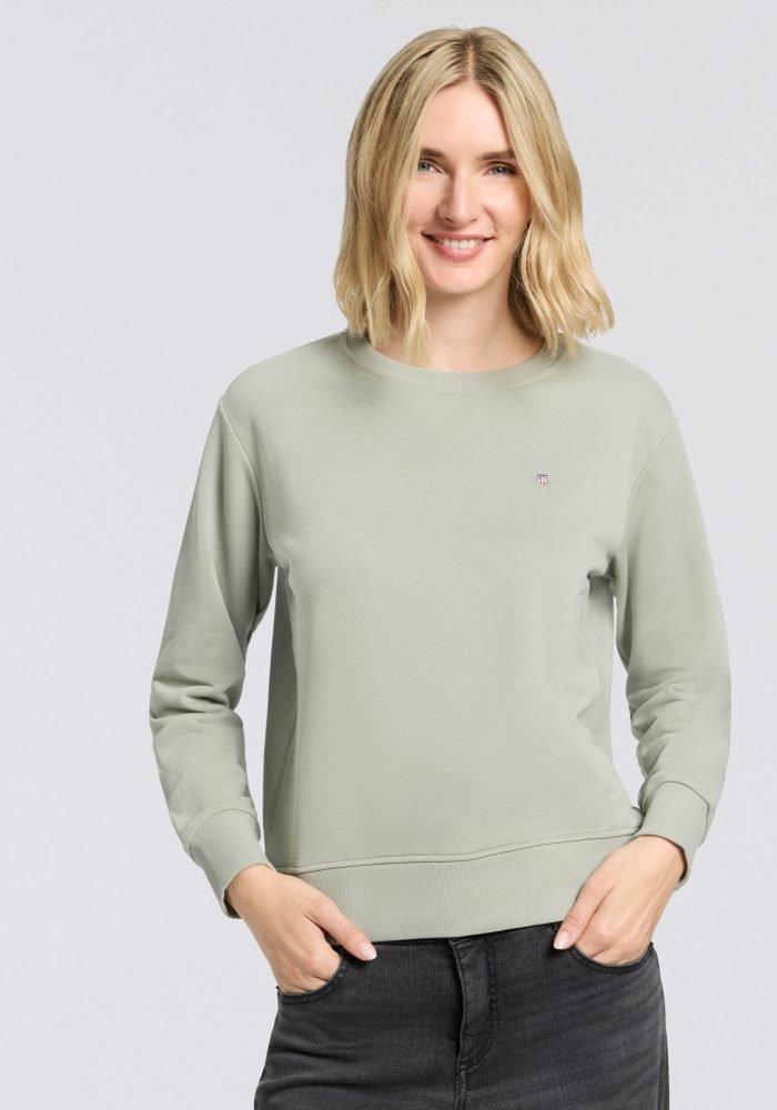 Gant Sweatshirt »SHIELD C-NECK SWEAT«, Grafische GANT-Stickerei auf der Brust