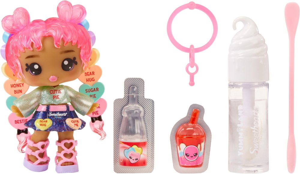 YUMMILAND Minipuppe »Yummiland Sweet Lip Gloss-Lily Hearts« inklusive Schlüsselanhänger