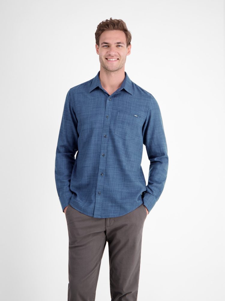 LERROS Langarmhemd »LERROS Herrenhemd, Fancy-Twill«