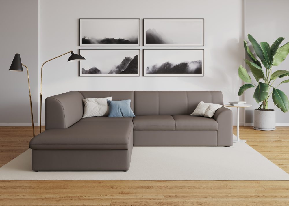 DOMO collection Ecksofa »Topper«, mit Ottomane, wahlweise mit Schlaffunktion