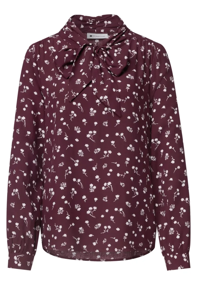 Langarm Bluse mit Schleifendetail