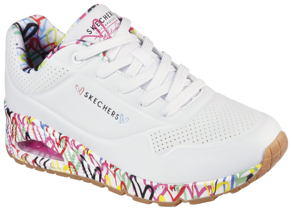 Skechers Wedgesneaker »UNO-LOVING LOVE«, mit coolem Graffiti-Print