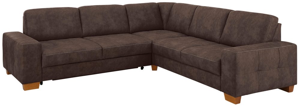 Home affaire Ecksofa »Pucci«, mit Federkern, Sitztiefenverstellung, Kontrastnaht