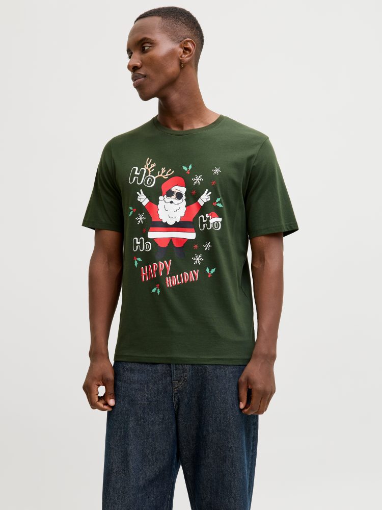 Jack & Jones Rundhalsshirt »JJCHRISTMAS TEE SS CREW NECK XMAS«