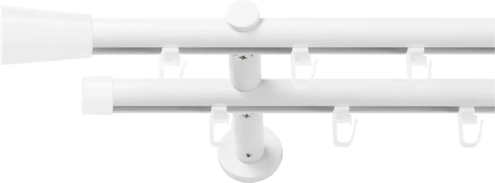 SN DECO GROUP Gardinenstange Ø 19 mm 2 läufig-läufig Fixmass;kürzbar