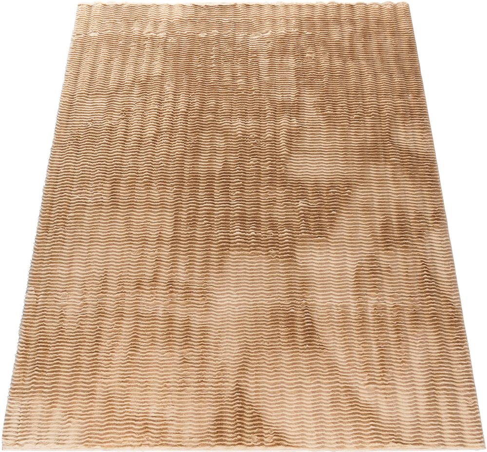 Paco Home Hochflor-Teppich »Arnheim 743«, rechteckig, Uni Farben, Wellen Muster, besonders weich, Hoch-Tief Effekt