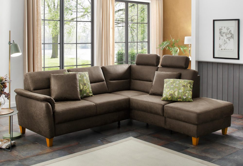 Home affaire Ecksofa »Palmera«, Federkern, wahlweise mit Bettfunktion und mit/ohne Stauraum