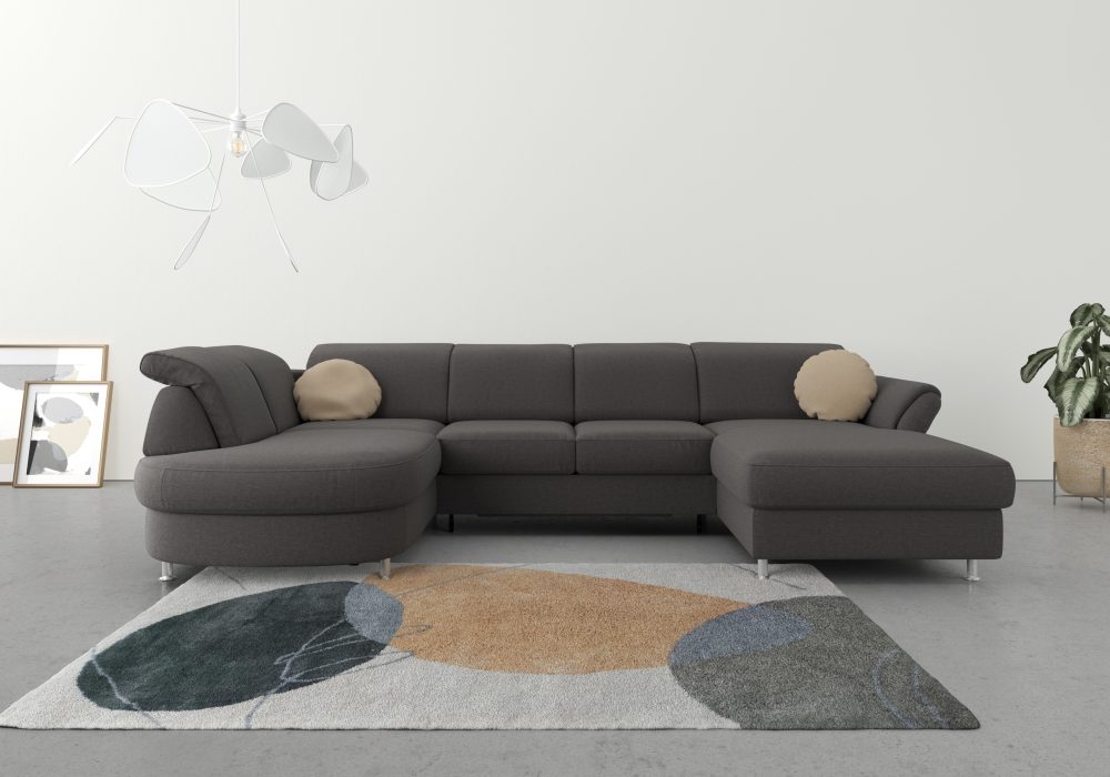 sit&more Wohnlandschaft, wahlweise mit Bettfunktion, Bettkasten und Kopf- und Armteilverstellung