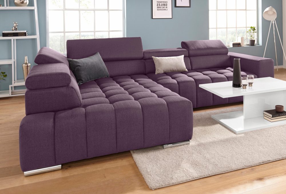 exxpo - sofa fashion Ecksofa, mit Kopf- bzw. Rückenverstellung, wahlweise mit Bettfunktion