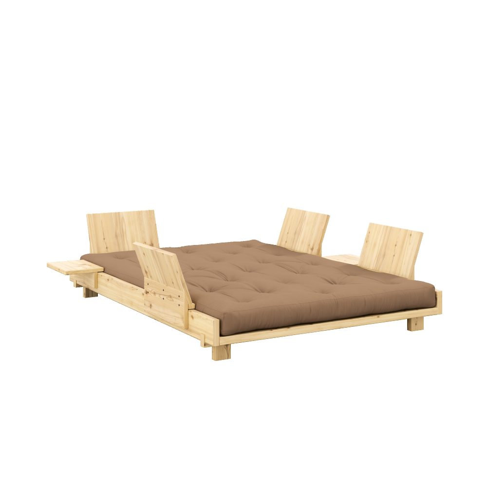 Karup Design Bett »Social Sofa Bed, mit verstellbarem Zubehör, inkl Matratze & Lattenrost«, Bett wahlweise mit 2 oder 4 Rückenlehnen und 2 Ablagen. Mit Matratze