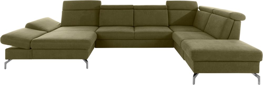 sit&more Wohnlandschaft, Fusshöhe 15 cm, inklusive Sitztiefen-, Armteil- und Kopfteilverstellung