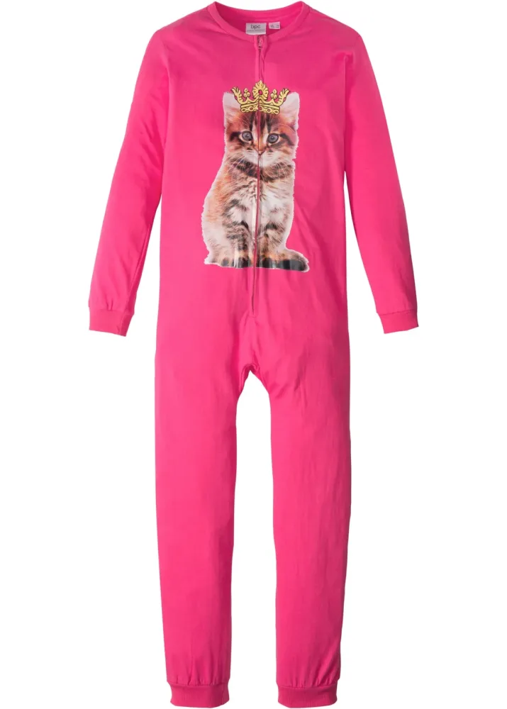 bonprix Schlafoverall aus reiner Bio-Baumwollepink 128Mädchen