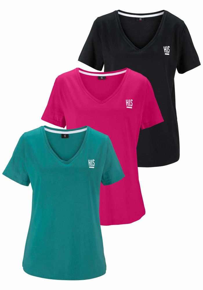 H.I.S T-Shirt »Essential-Basics«, (Spar-Set, 3er-Pack), Grosse Grössen