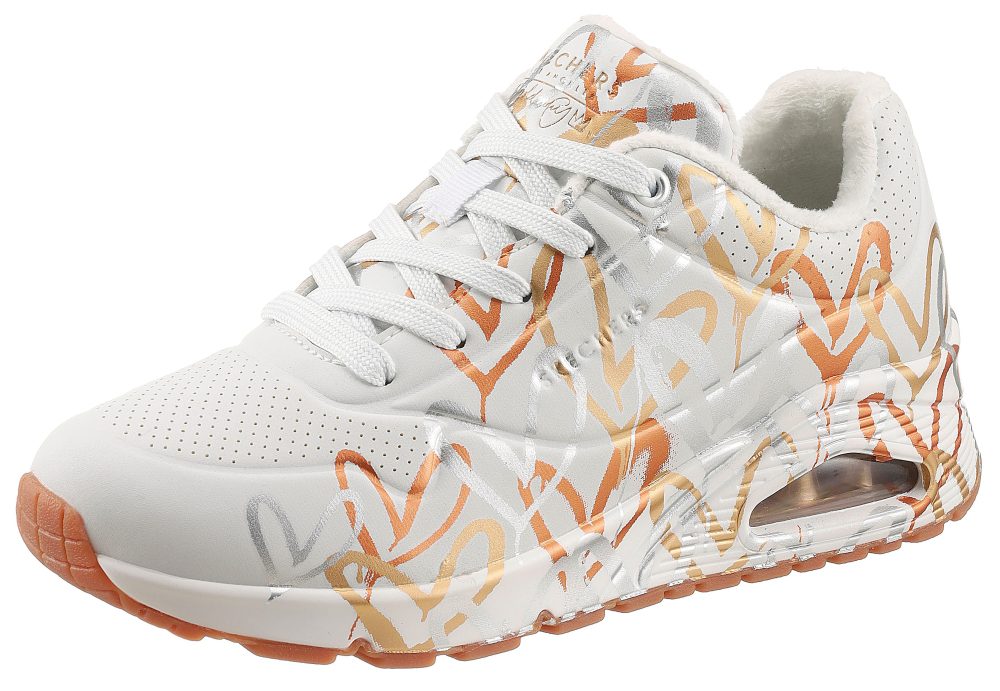 Skechers Sneaker »UNO - METALLIC LOVE«, mit trendigen Metallic-Print