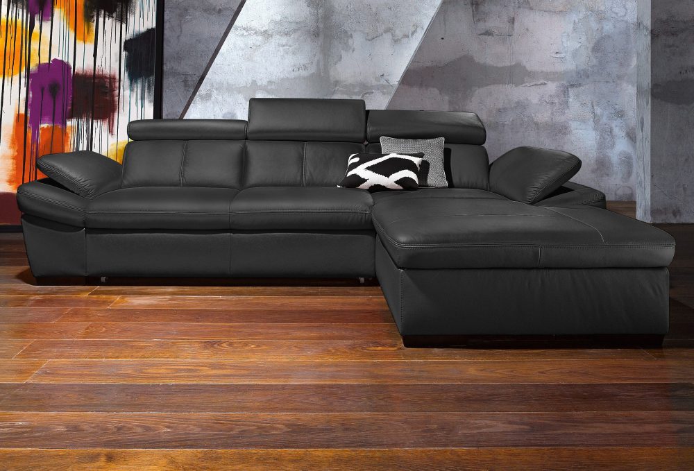 exxpo - sofa fashion Ecksofa, inklusive Kopfteil- und Armteilverstellung, wahlweise mit Bettfunktion