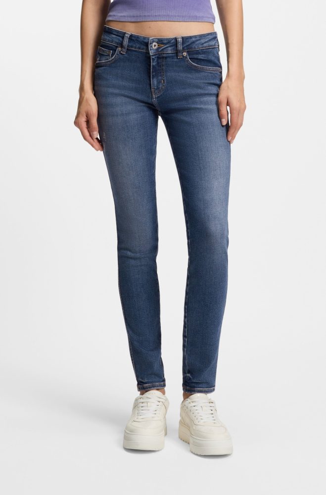 HUGO Blue Skinny-fit-Jeans »Garuka«, mit niedriger Leibhöhe