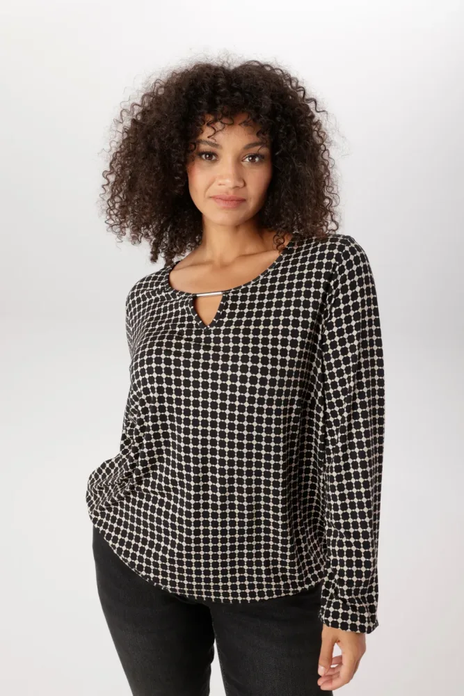 Aniston PLUS Langarmshirt aus weich fliessender Qualität - NEUE KOLLEKTION