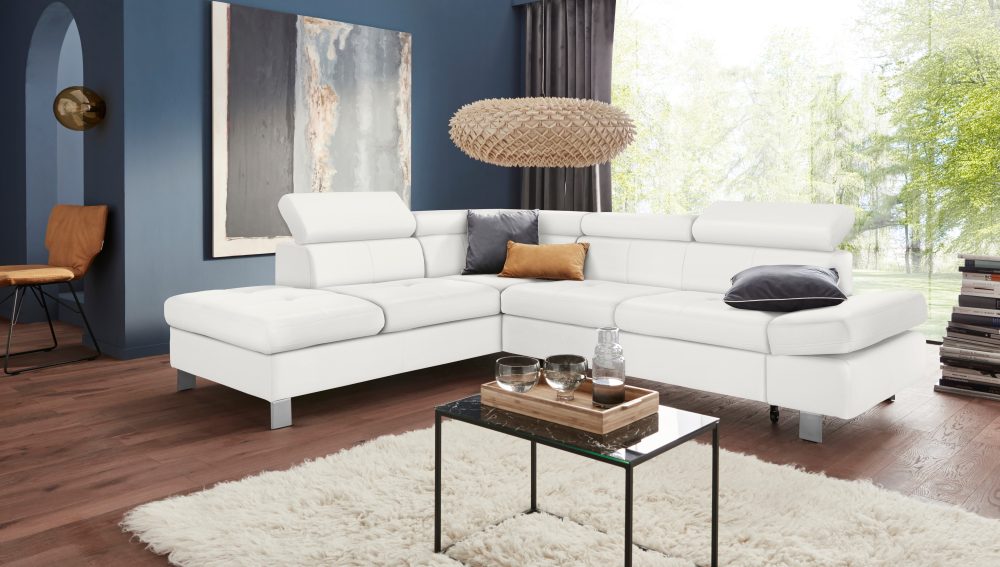 exxpo - sofa fashion Ecksofa, mit Kopf- bzw. Rückenverstellung, wahlweise mit Bettfunktion und Bettkasten