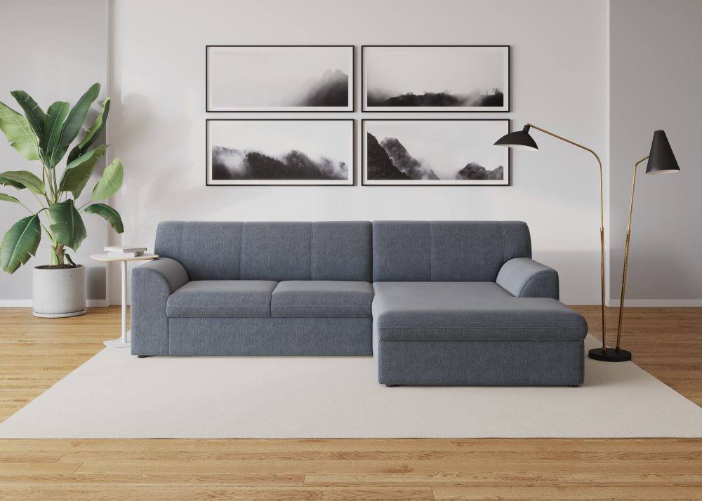 DOMO collection Ecksofa »Topper«, mit Recamiere, wahlweise mit Schlaffunktion